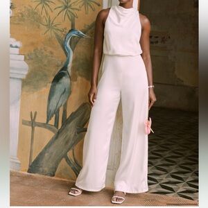 Abercrombie high neck draped jumpsuit